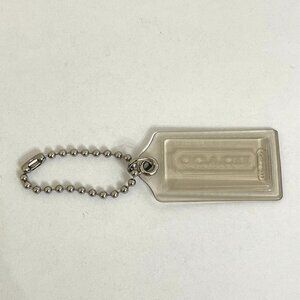 Coach Hangtag Bag Charm Cleary Smokey Acrylic Silver